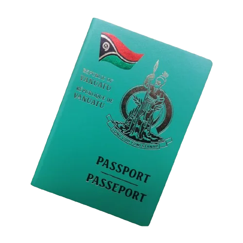 Vanuatu passport isolated on transparent background