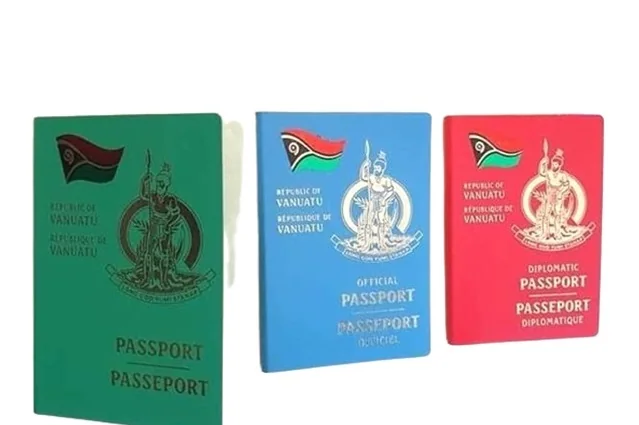 Different official Vanuatu passport types